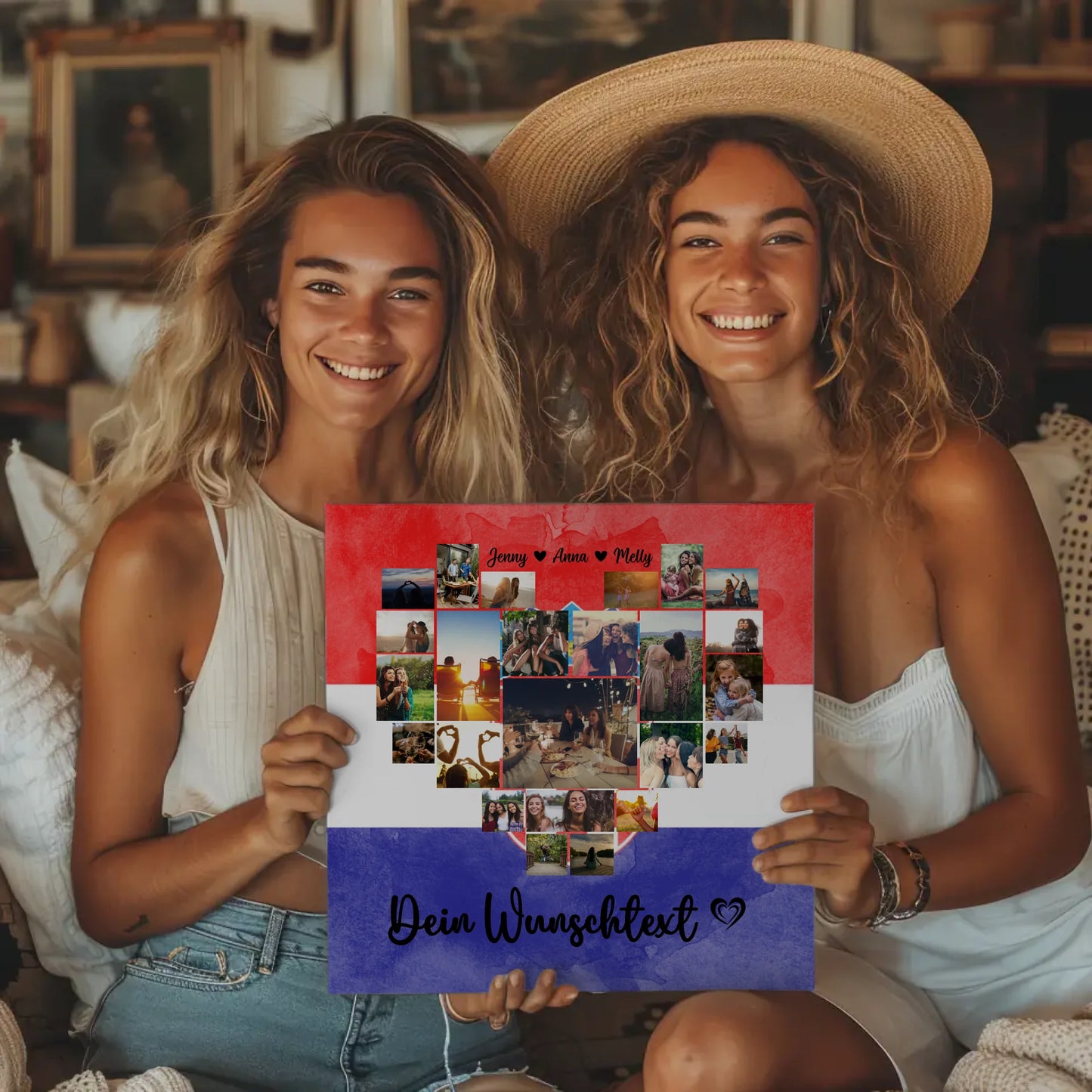 Personalisierte Fotoleinwand Urlaub Beste Freundin Kroatien