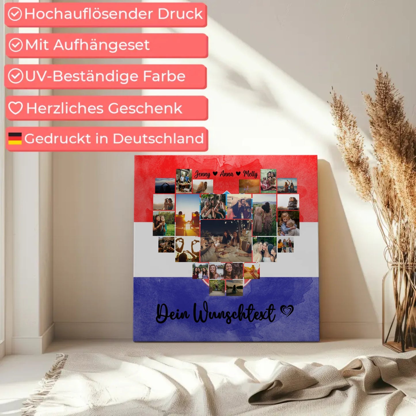 Personalisierte Fotoleinwand Urlaub Beste Freundin Kroatien