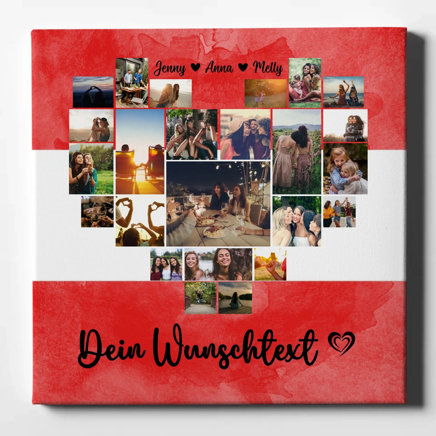 Personalisierte Fotoleinwand Paare Urlaub Erinnerung Österreich