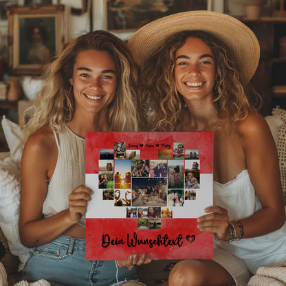Personalisierte Fotoleinwand Paare Urlaub Erinnerung Österreich