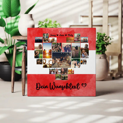 Personalisierte Fotoleinwand Paare Urlaub Erinnerung Österreich