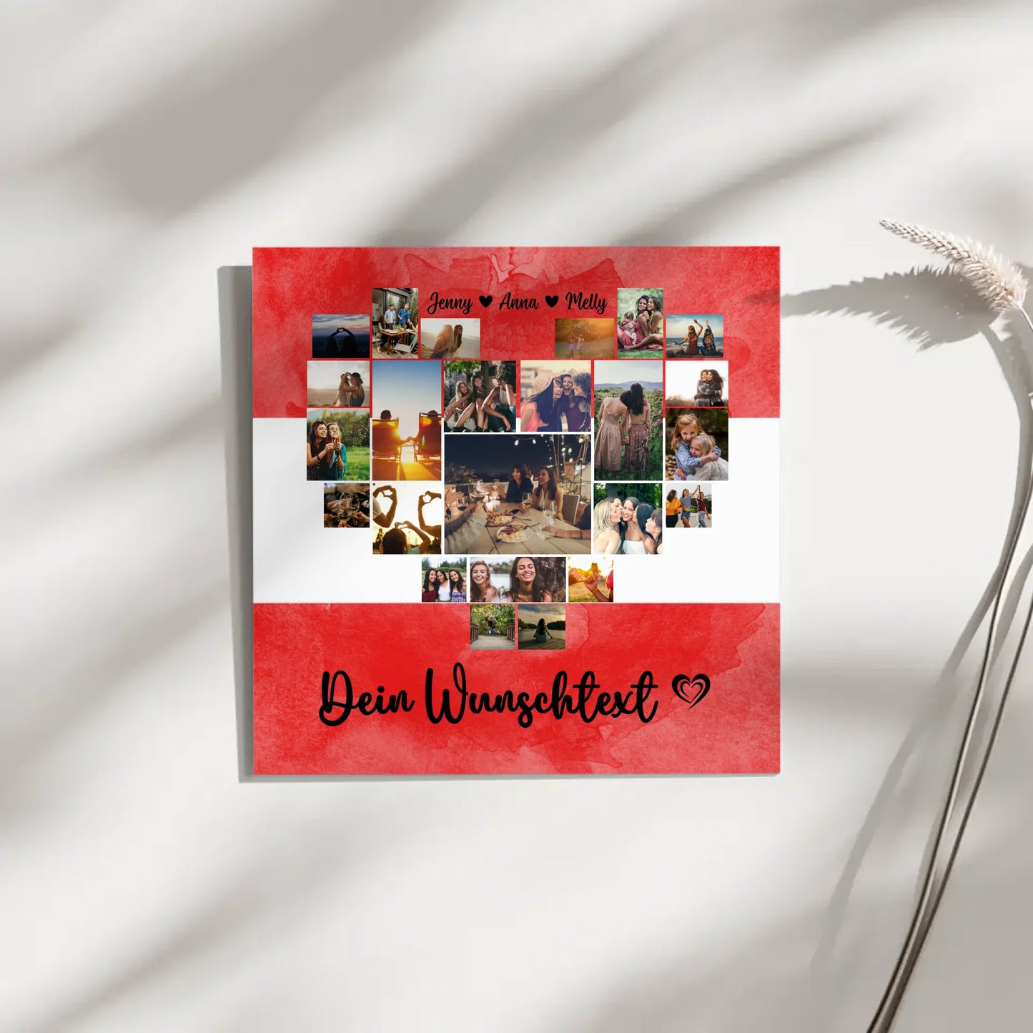 Personalisierte Fotoleinwand Paare Urlaub Erinnerung Österreich