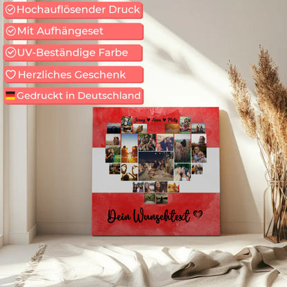 Personalisierte Fotoleinwand Paare Urlaub Erinnerung Österreich