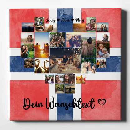 Personalisierte Fotoleinwand Urlaub Norwegen kreative Geschenkideen