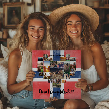 Personalisierte Fotoleinwand Urlaub Norwegen kreative Geschenkideen