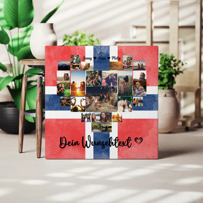 Personalisierte Fotoleinwand Urlaub Norwegen kreative Geschenkideen