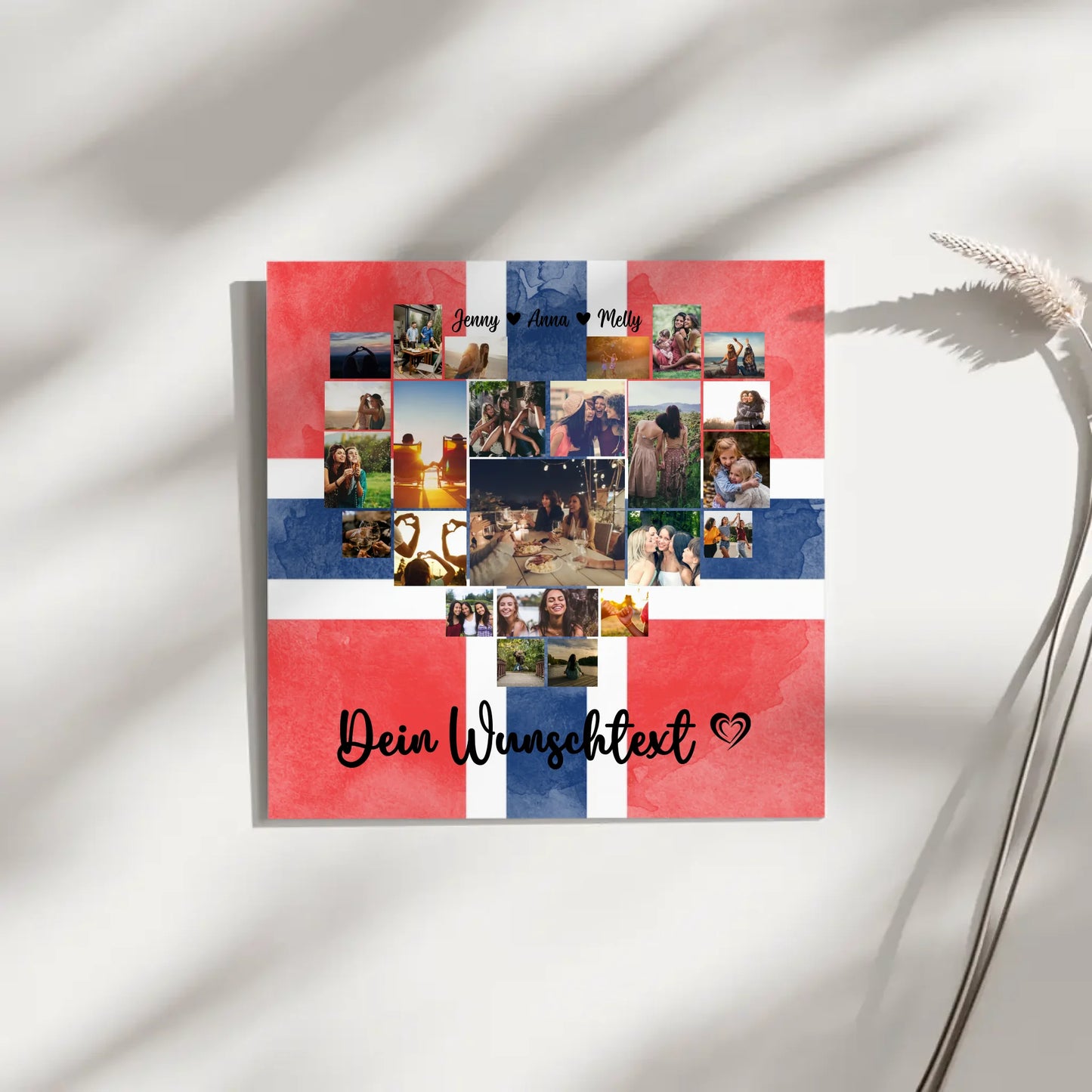 Personalisierte Fotoleinwand Urlaub Norwegen kreative Geschenkideen