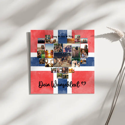 Personalisierte Fotoleinwand Urlaub Norwegen kreative Geschenkideen