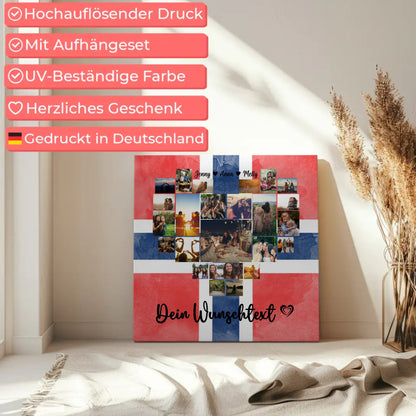 Personalisierte Fotoleinwand Urlaub Norwegen kreative Geschenkideen