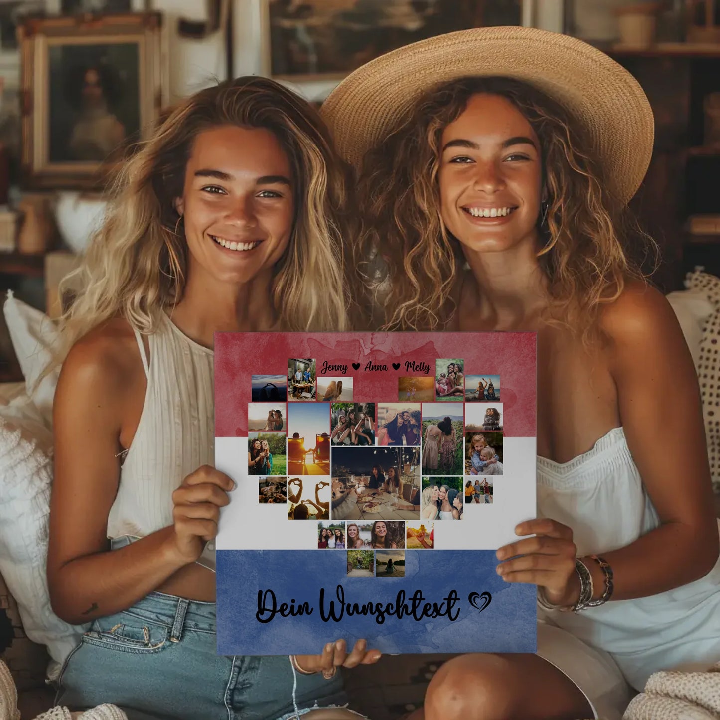 Paar Fotoleinwand Urlaub Erinnerung Niederlande personalisiert