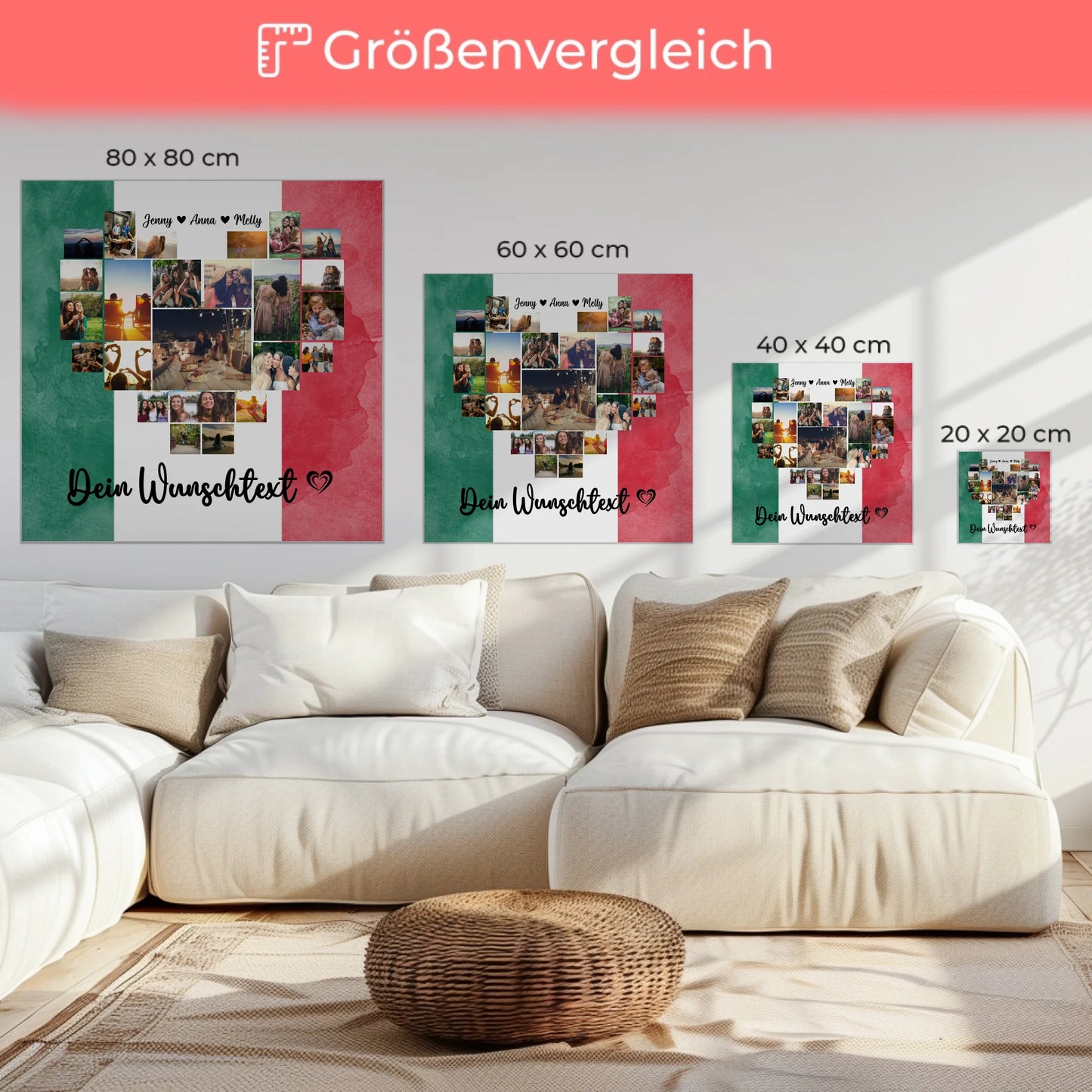 Personalisierte Leinwand Für Paare Urlaub Mexiko gestalten