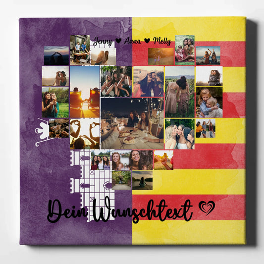 Personalisierte Fotoleinwand Liebe Urlaub Mallorca Geschenk