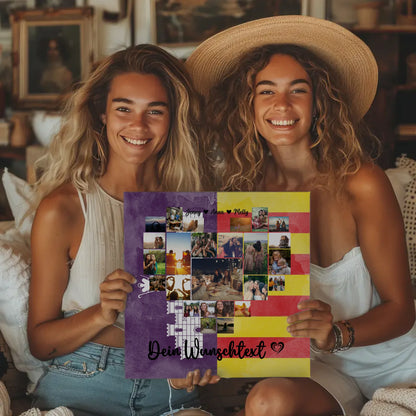 Personalisierte Fotoleinwand Liebe Urlaub Mallorca Geschenk