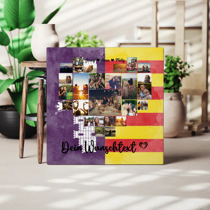 Personalisierte Fotoleinwand Liebe Urlaub Mallorca Geschenk