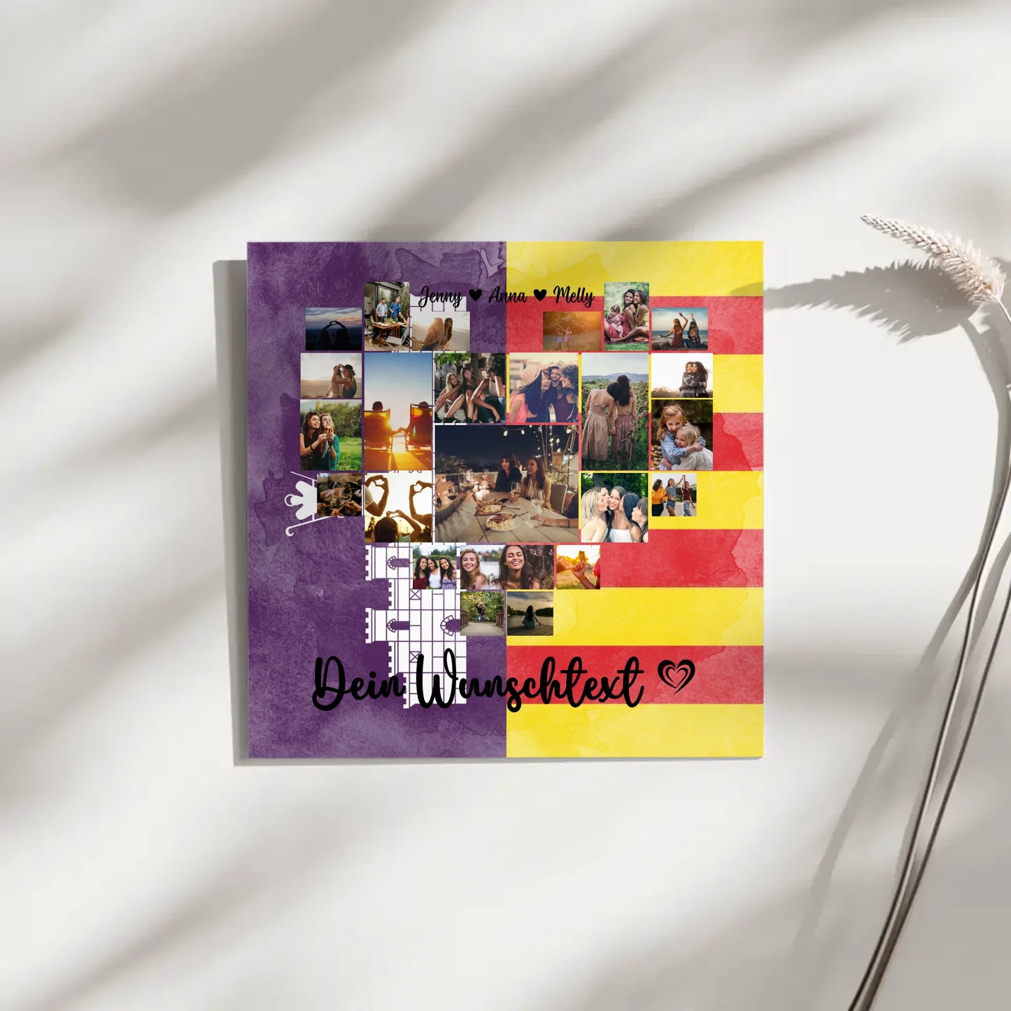 Personalisierte Fotoleinwand Liebe Urlaub Mallorca Geschenk