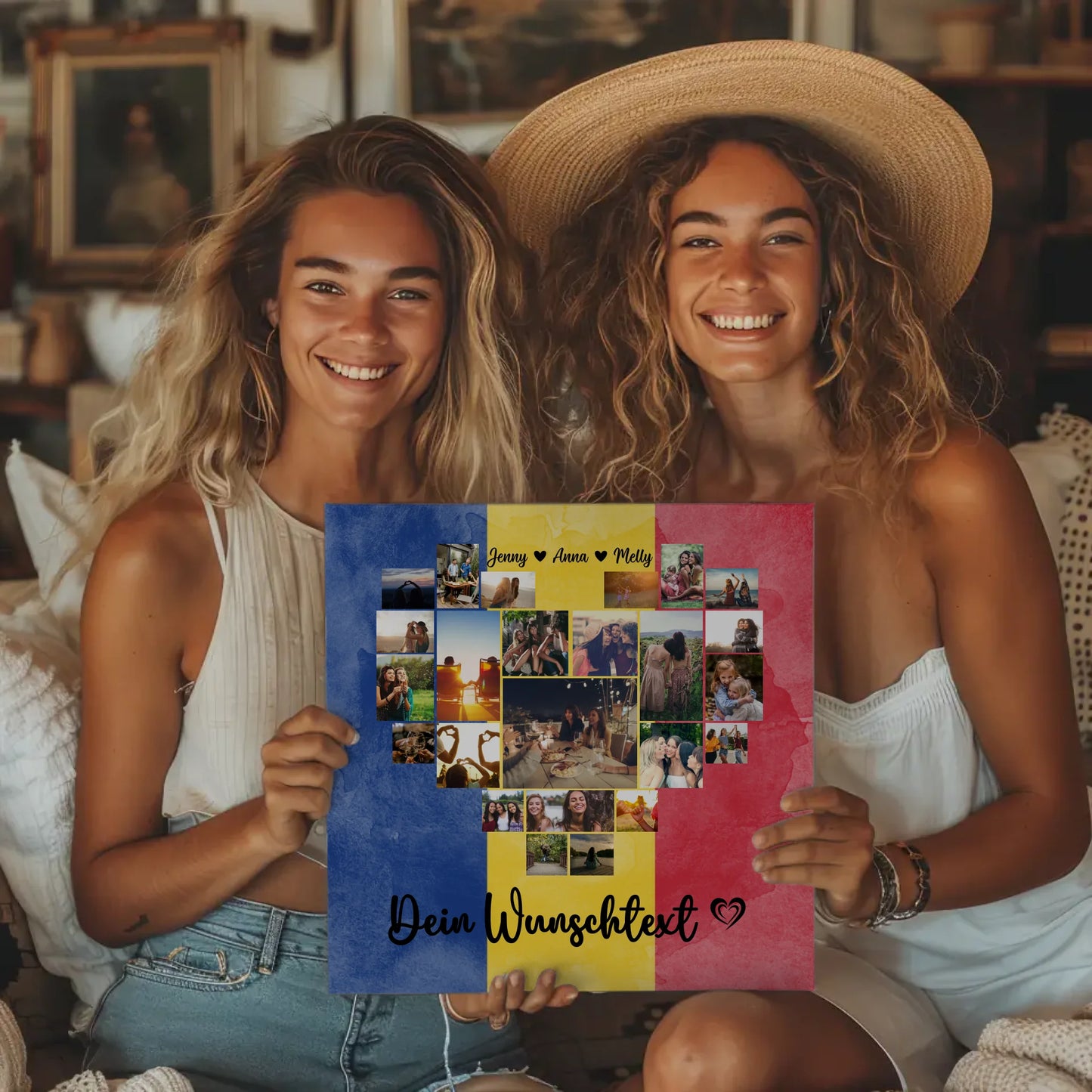 Personalisierte Fotoleinwand für Paare Urlaub Rumänien