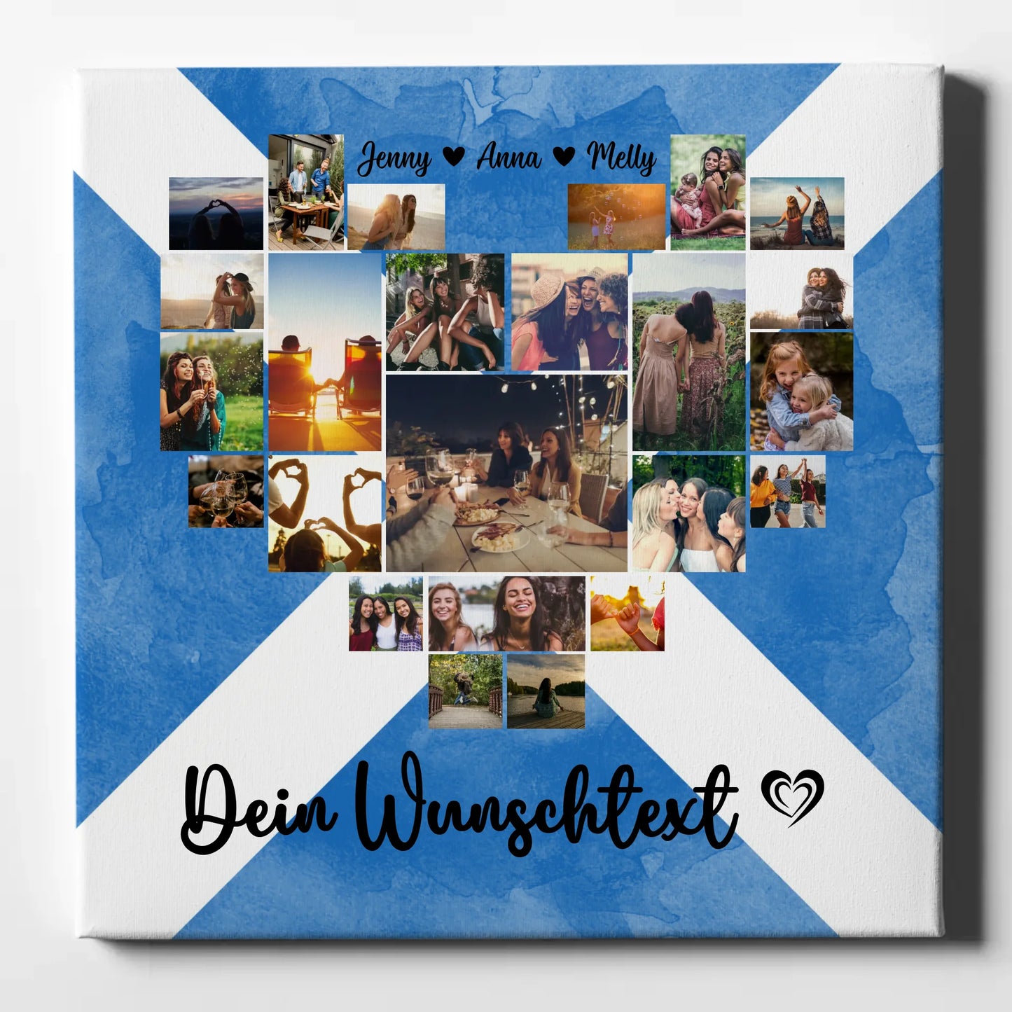 Personalisierte Fotoleinwand Urlaub Schottland als Geschenk