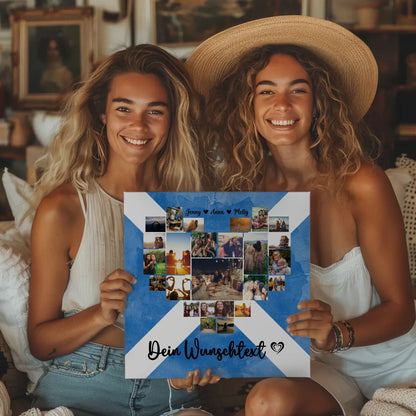 Personalisierte Fotoleinwand Urlaub Schottland als Geschenk
