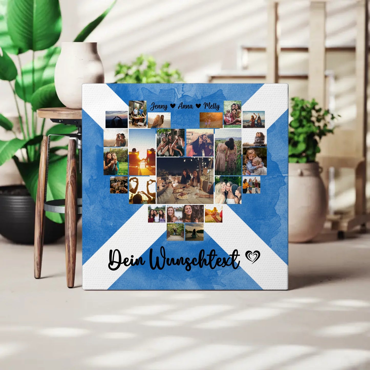 Personalisierte Fotoleinwand Urlaub Schottland als Geschenk