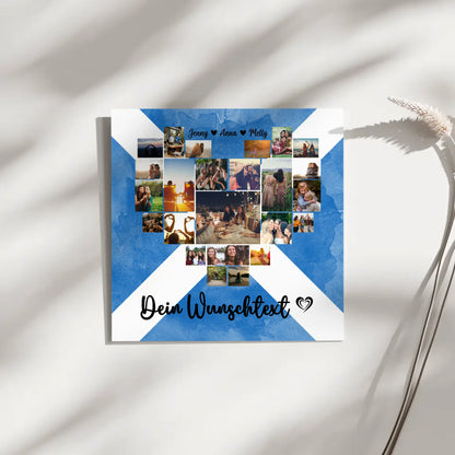 Personalisierte Fotoleinwand Urlaub Schottland als Geschenk