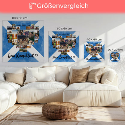 Personalisierte Fotoleinwand Urlaub Schottland als Geschenk