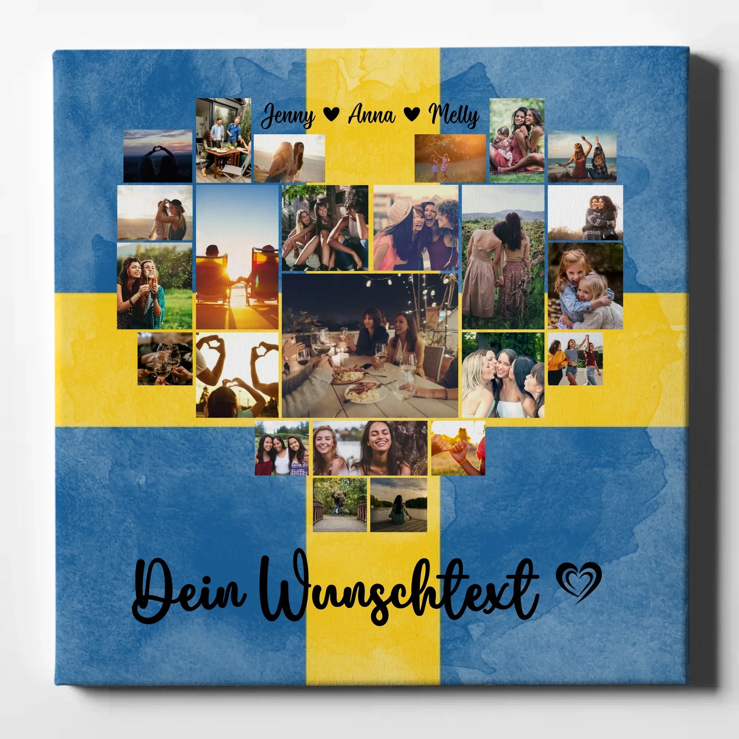 Paar Fotoleinwand Urlaub Erinnerung Schweden personalisiert