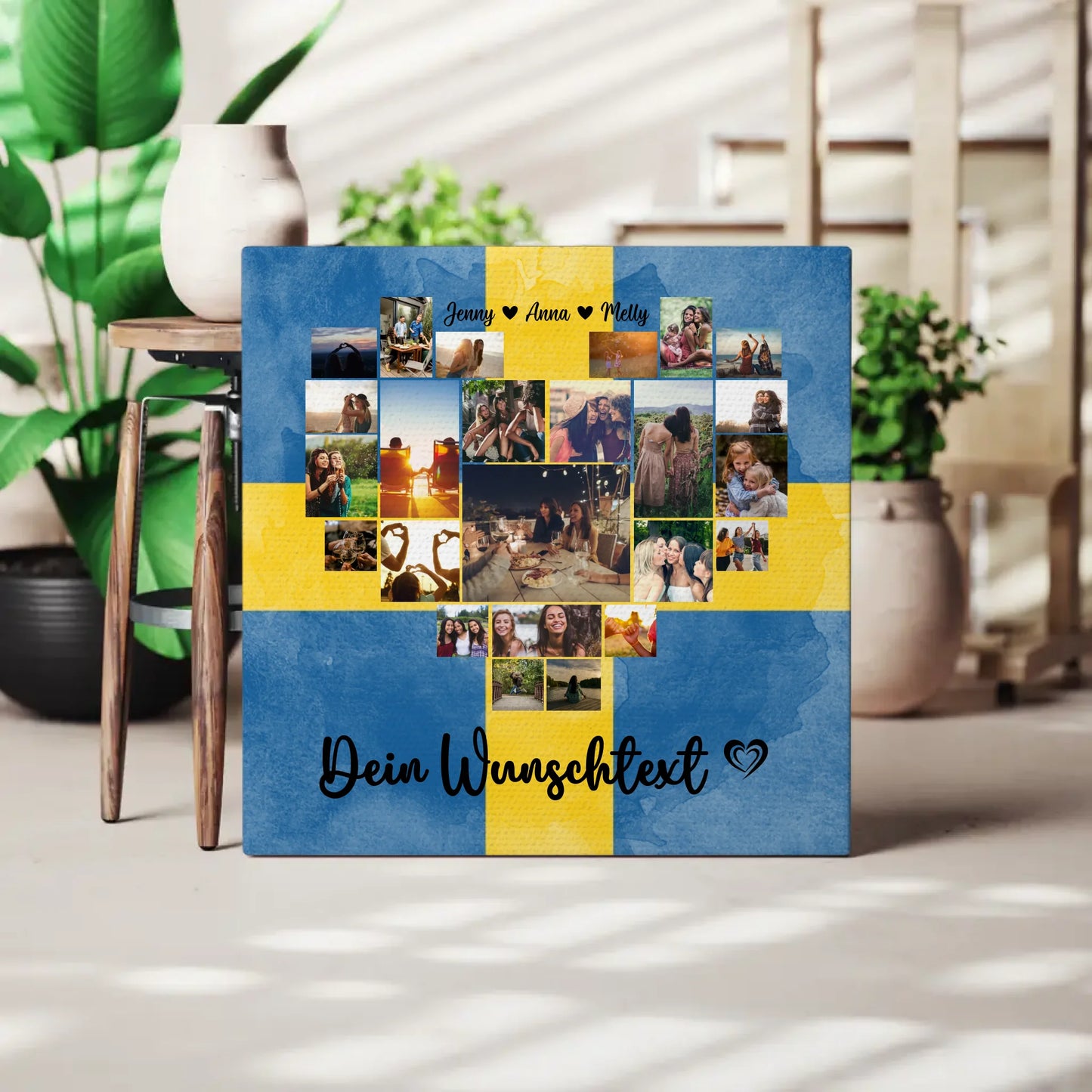 Paar Fotoleinwand Urlaub Erinnerung Schweden personalisiert