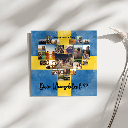 Paar Fotoleinwand Urlaub Erinnerung Schweden personalisiert