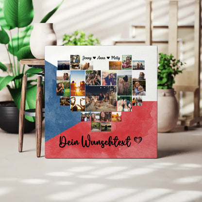 Personalisierte Fotoleinwand Liebe Urlaub Tschechien Geschenk
