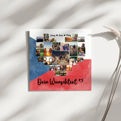 Personalisierte Fotoleinwand Liebe Urlaub Tschechien Geschenk