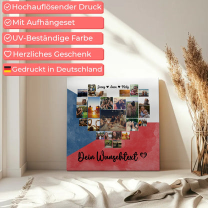 Personalisierte Fotoleinwand Liebe Urlaub Tschechien Geschenk