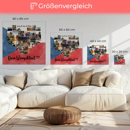 Personalisierte Fotoleinwand Liebe Urlaub Tschechien Geschenk