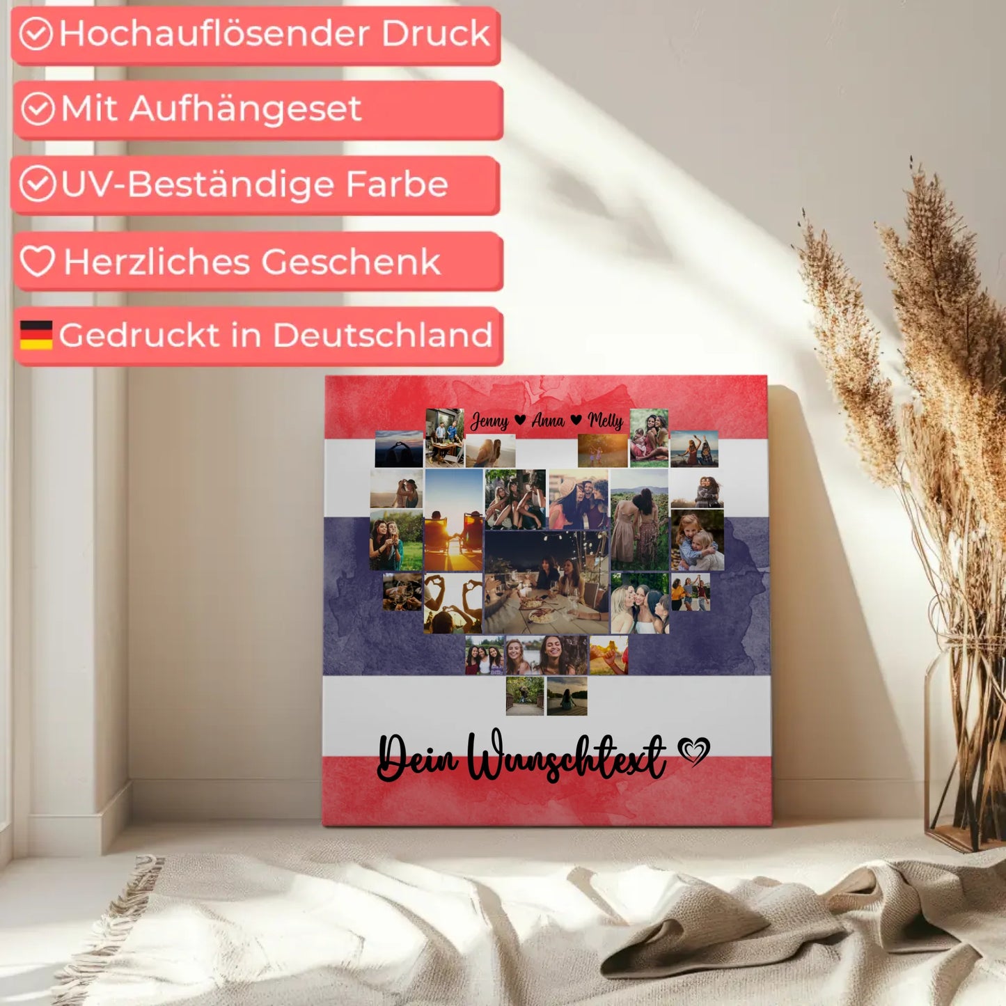 Leinwand Personalisiert Urlaub Erinnerung Thailand Kunstwerk