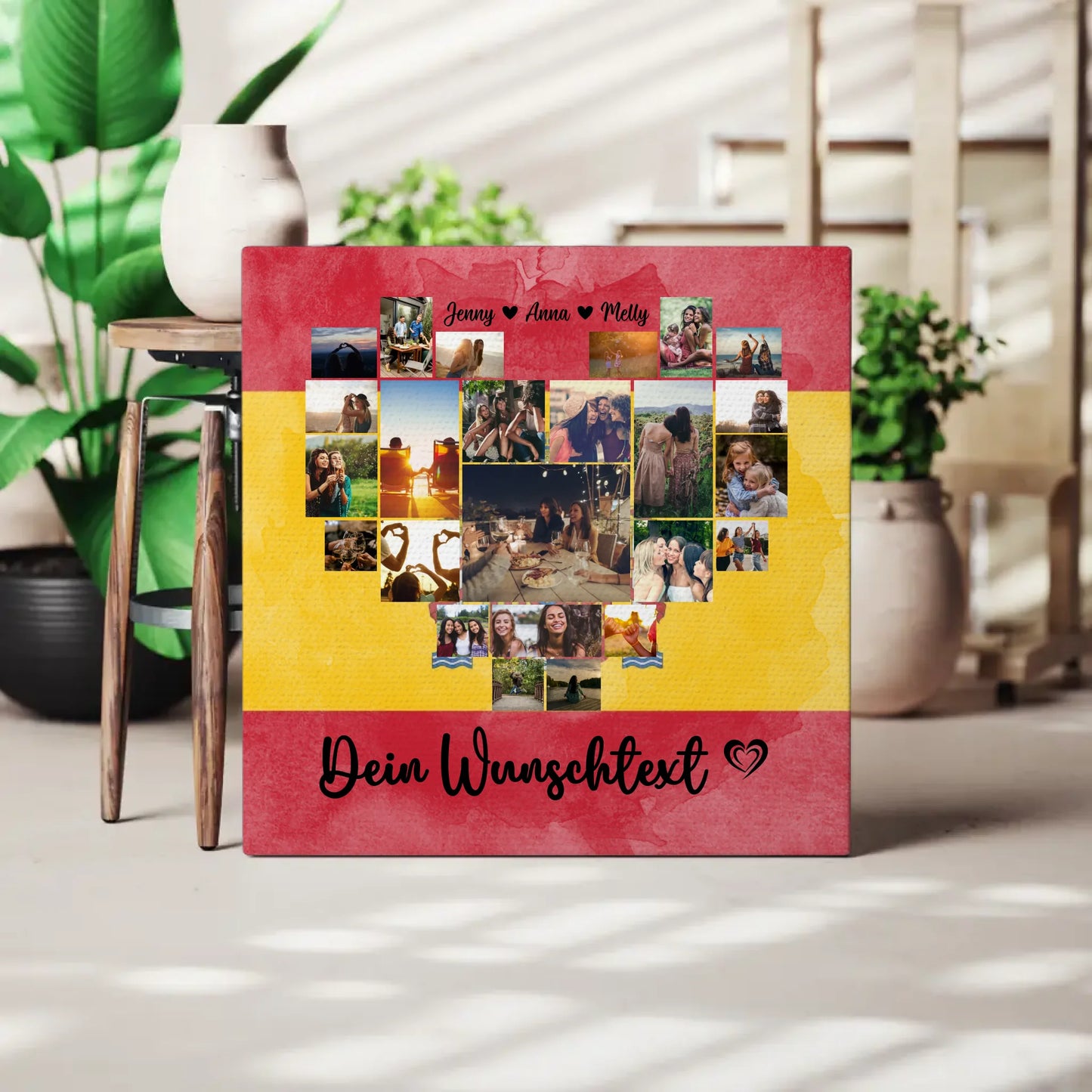 Personalisierte Fotoleinwand Paare Urlaub Spanien gestalten