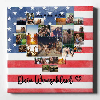 Leinwand Für Paare Urlaub Erinnerung USA personalisiert