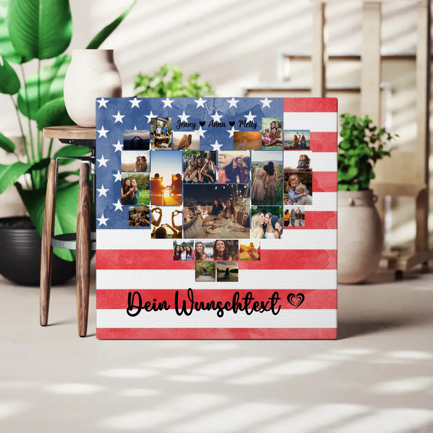 Leinwand Für Paare Urlaub Erinnerung USA personalisiert