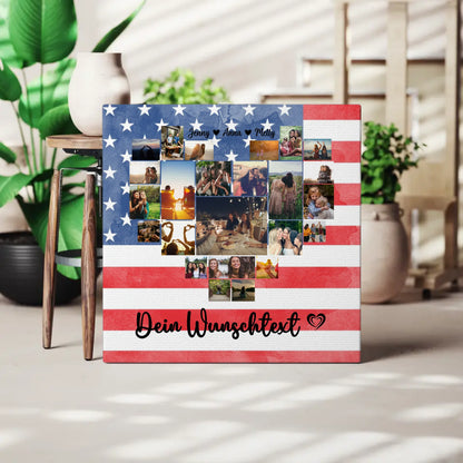 Leinwand Für Paare Urlaub Erinnerung USA personalisiert