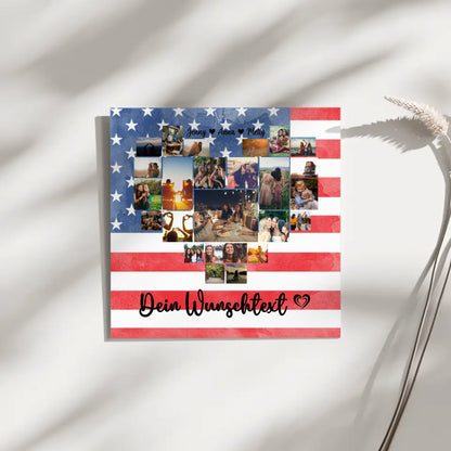 Leinwand Für Paare Urlaub Erinnerung USA personalisiert