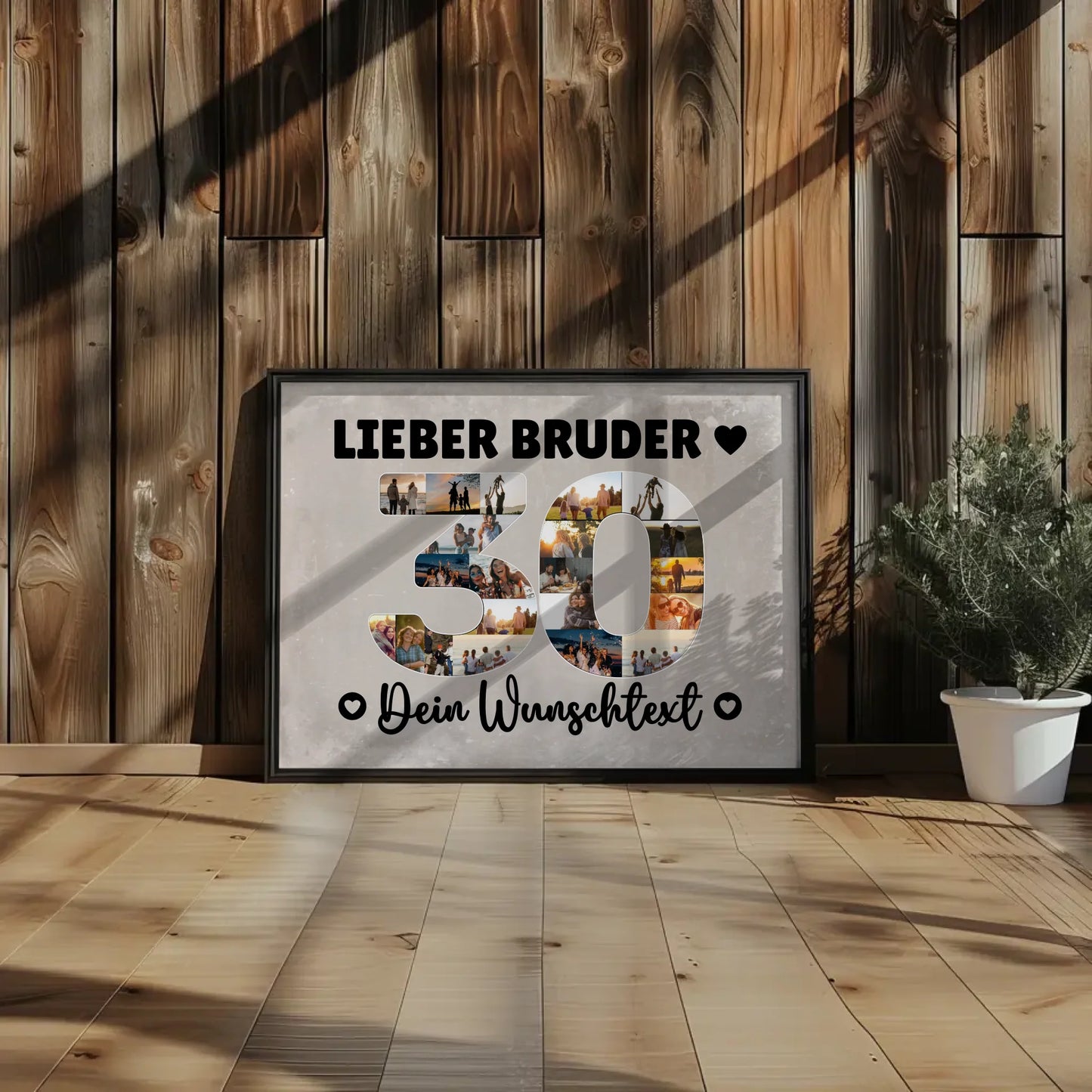 Personalisiertes Poster mit Wunschtext zum 30 Geburtstag Bruder