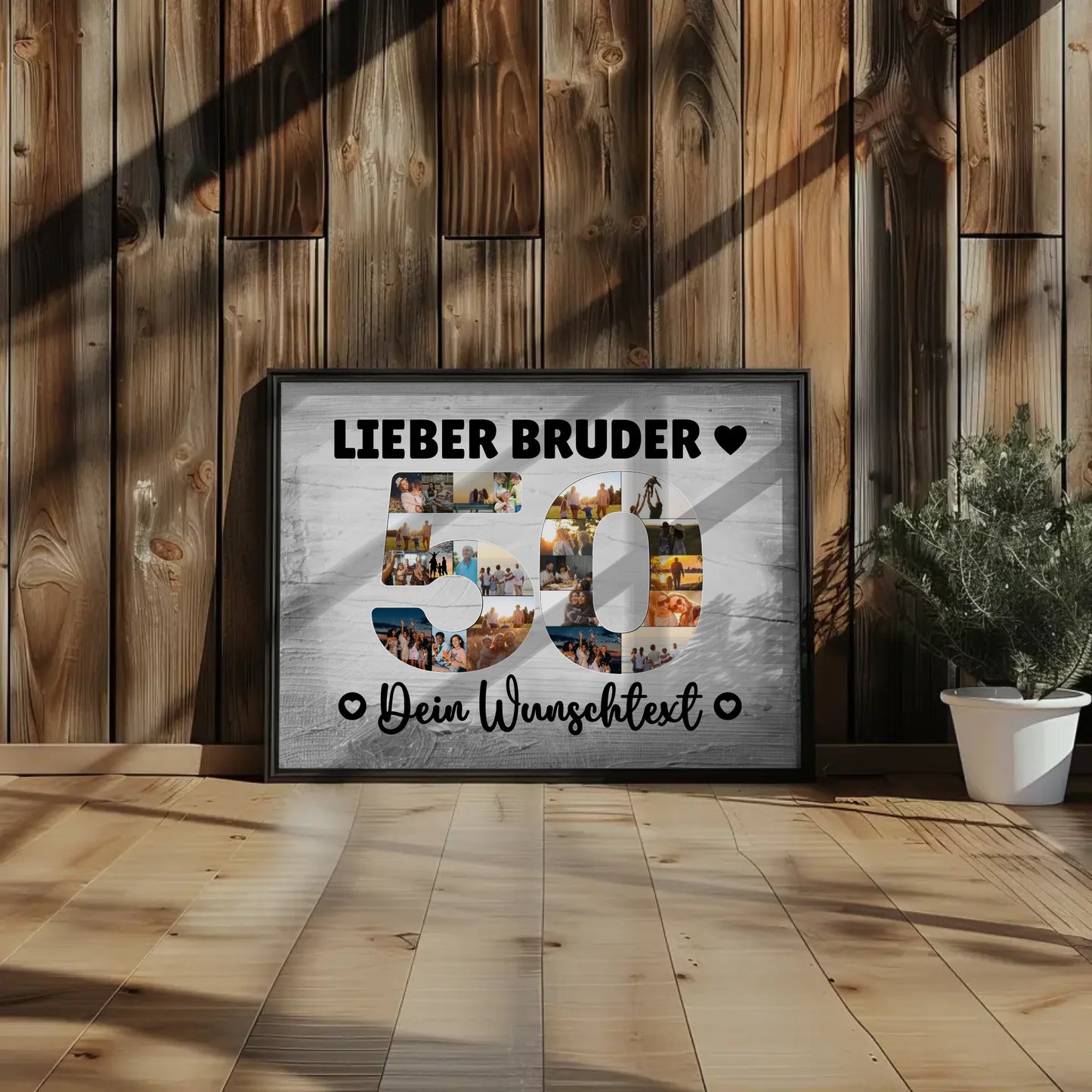 Personalisiertes Poster Wunschtext 50 Geburtstag Bruder