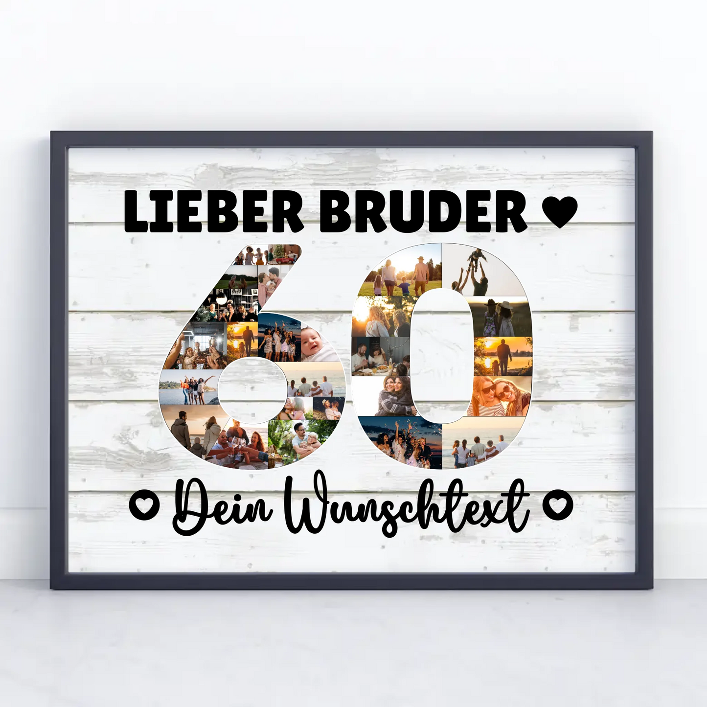 Personalisiertes Poster mit Wunschtext 60 Geburtstag Bruder