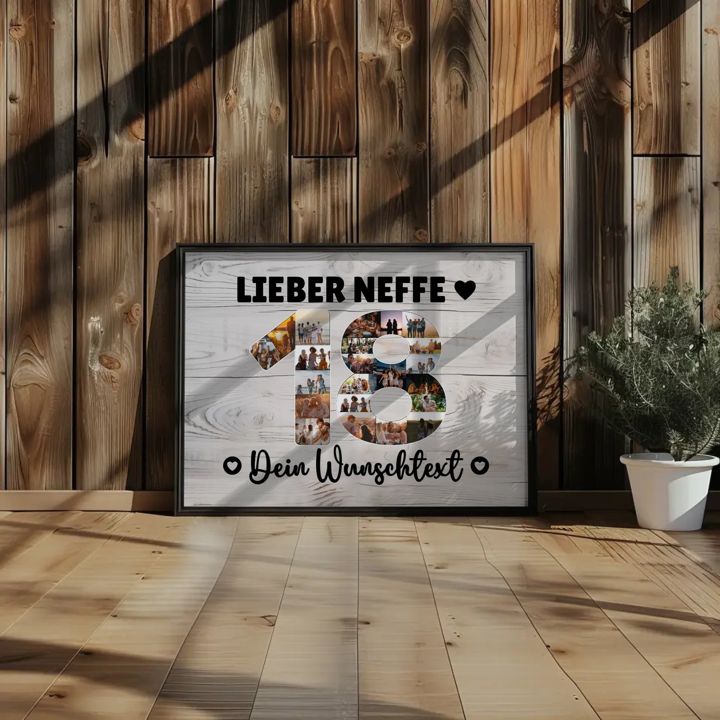 Personalisiertes Poster Wunschtext 18 Geburtstag Neffe Geschenk