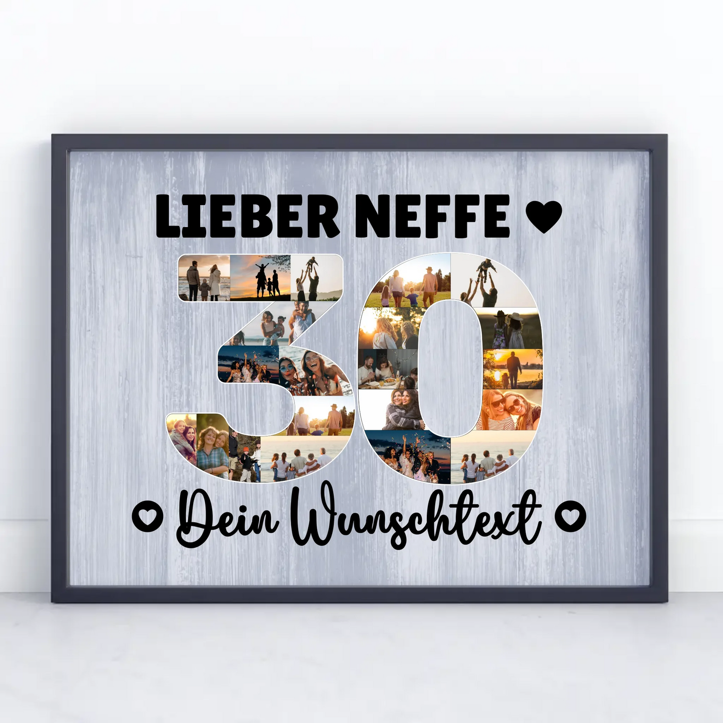 Personalisiertes Poster Wunschtext 30 Geburtstag Neffe