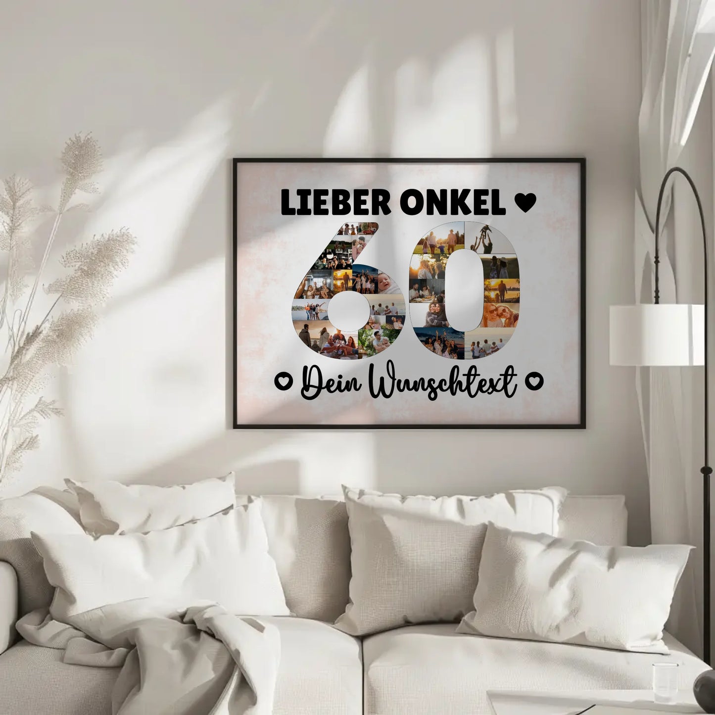 Personalisiertes Poster mit Wunschtext 60 Geburtstag Onkel