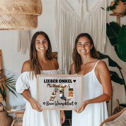 Personalisiertes Poster mit Wunschtext 70 Geburtstag Onkel