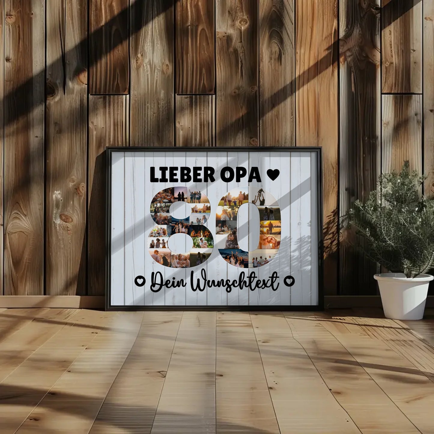 Personalisiertes Poster mit Wunschtext zum 80 Geburtstag Opa