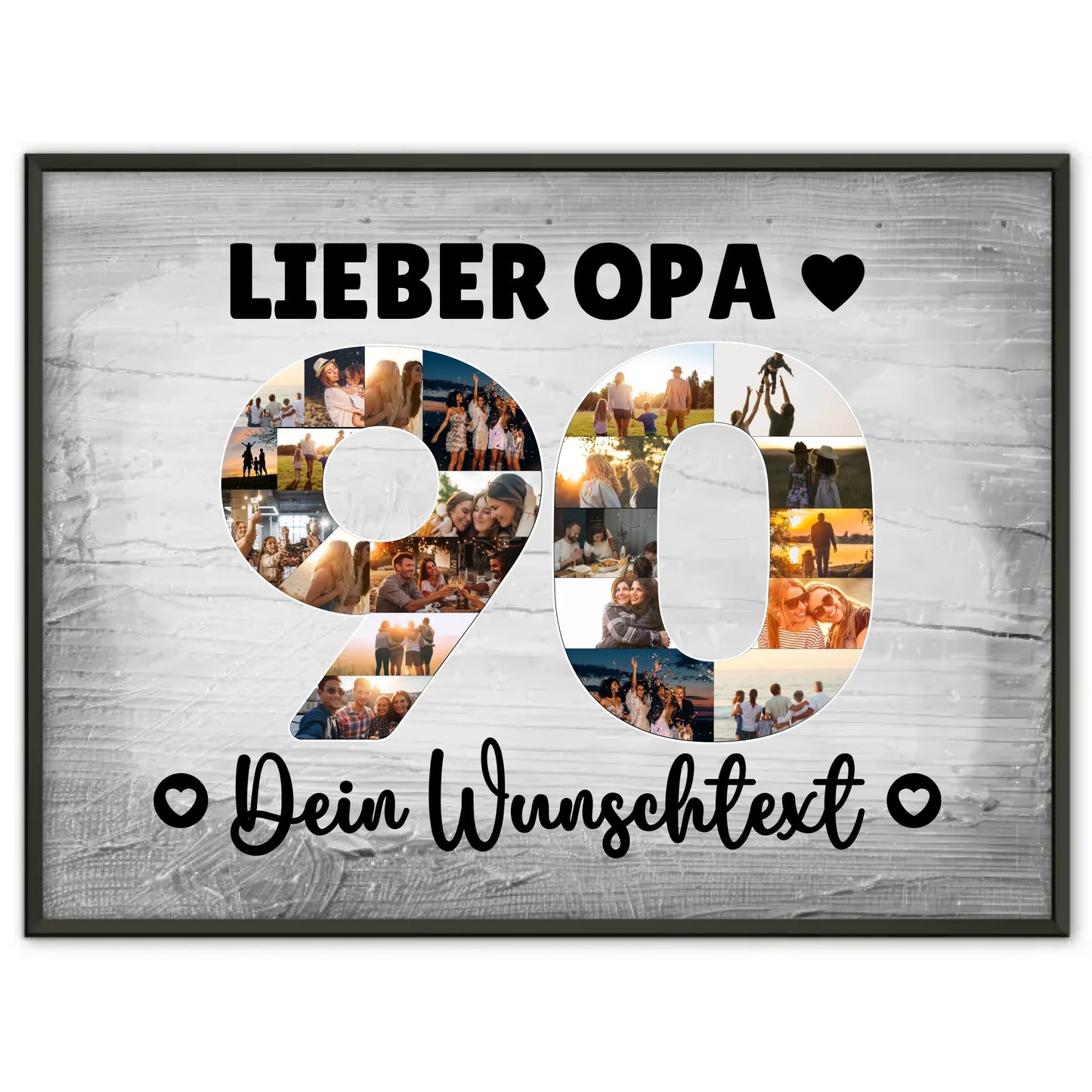 Personalisiertes Poster mit Wunschtext zum 90 Geburtstag Opa