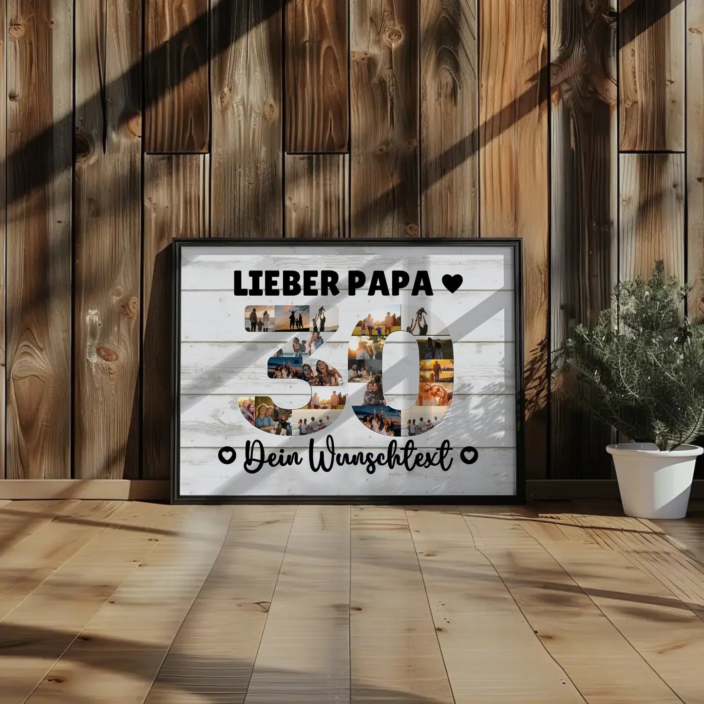 Personalisiertes Poster mit Wunschtext zum 30 Geburtstag Papa