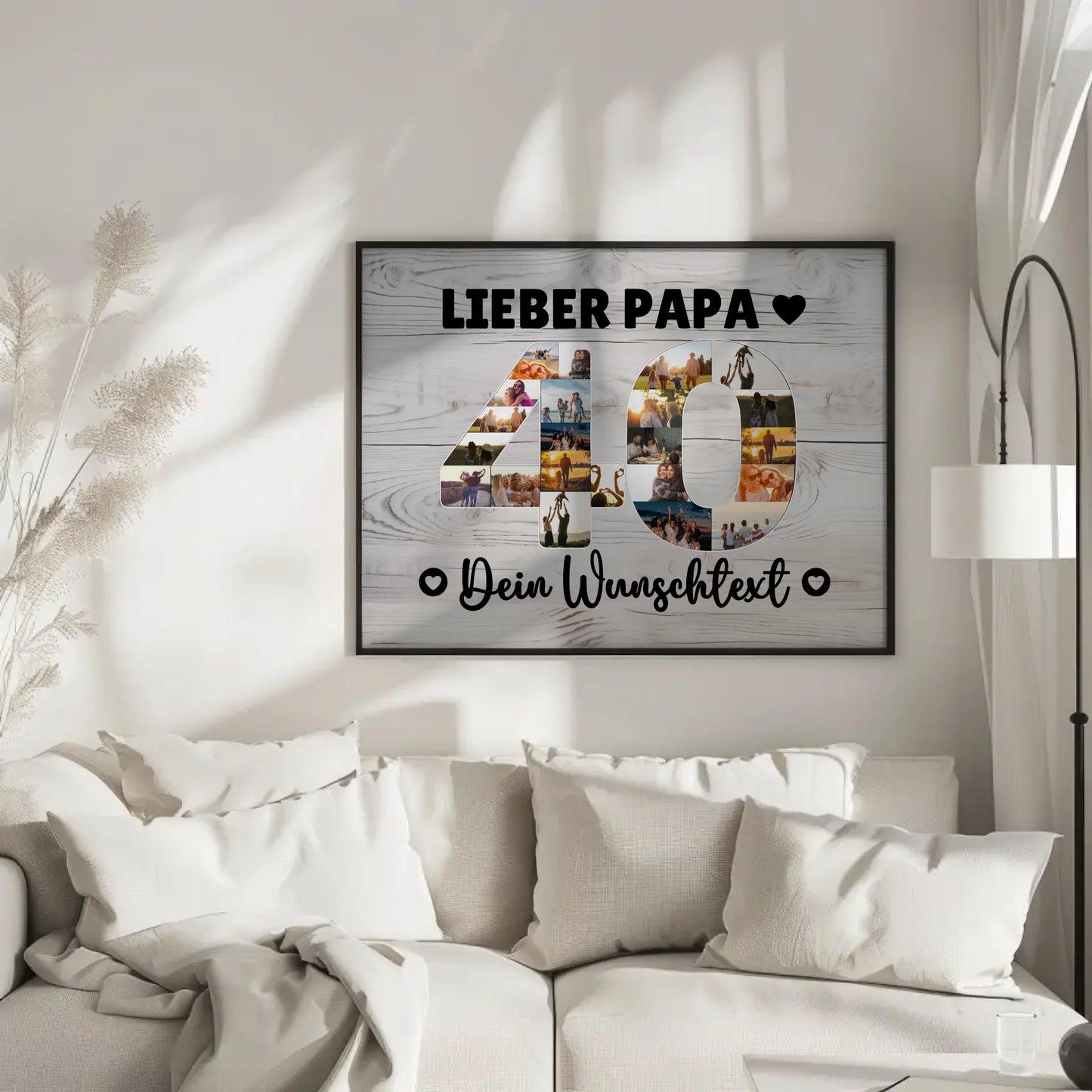 Personalisiertes Poster mit Wunschtext 40 Geburtstag Papa