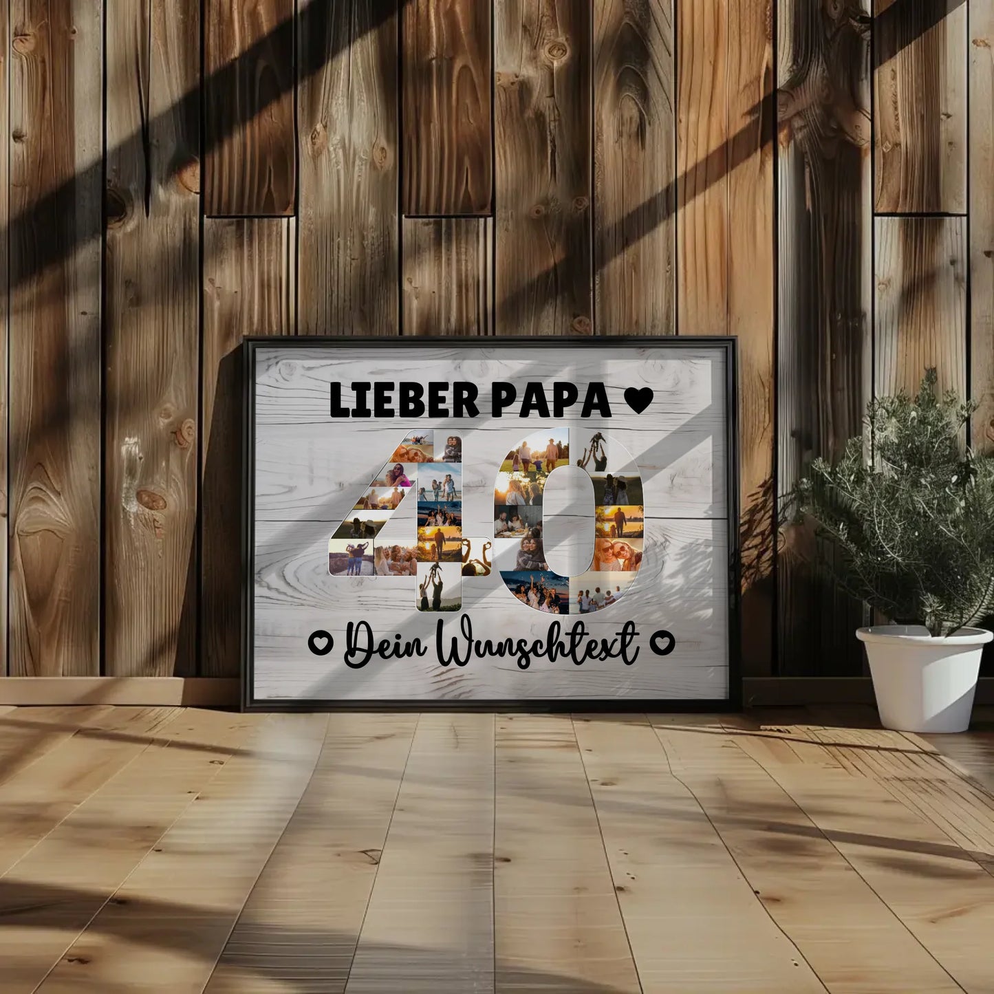 Personalisiertes Poster mit Wunschtext 40 Geburtstag Papa